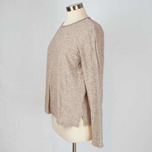 James Perse Slub Long Sleeve Crew Light Tan - Size 3 / L - Picture 3 of 6